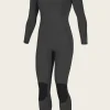 O’Neill Full Suits^WOMEN'S NINJA 4/3MM CHEST ZIP FULL WETSUIT BLK/BLK