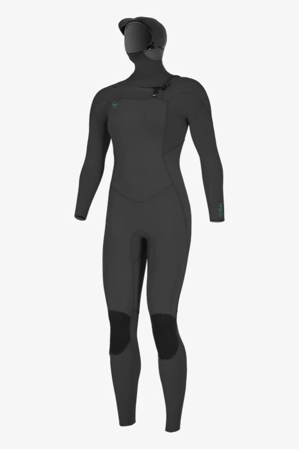 O’Neill Full Suits^WOMEN'S NINJA 5/4MM CHEST ZIP FULL WETSUIT W/ HOOD BLK/BLK