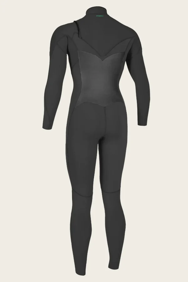 O’Neill Full Suits^WOMEN'S NINJA 4/3MM CHEST ZIP FULL WETSUIT BLK/BLK