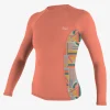 O’Neill Uv Protection Rash Guards^WOMEN'S PRINT L/S RASH GUARD CORAL GEO