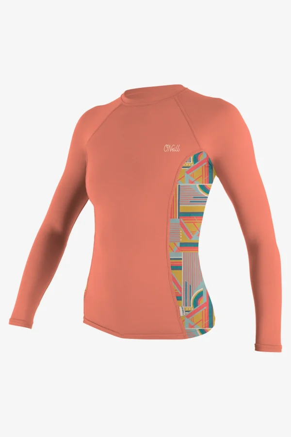 O’Neill Uv Protection Rash Guards^WOMEN'S PRINT L/S RASH GUARD CORAL GEO