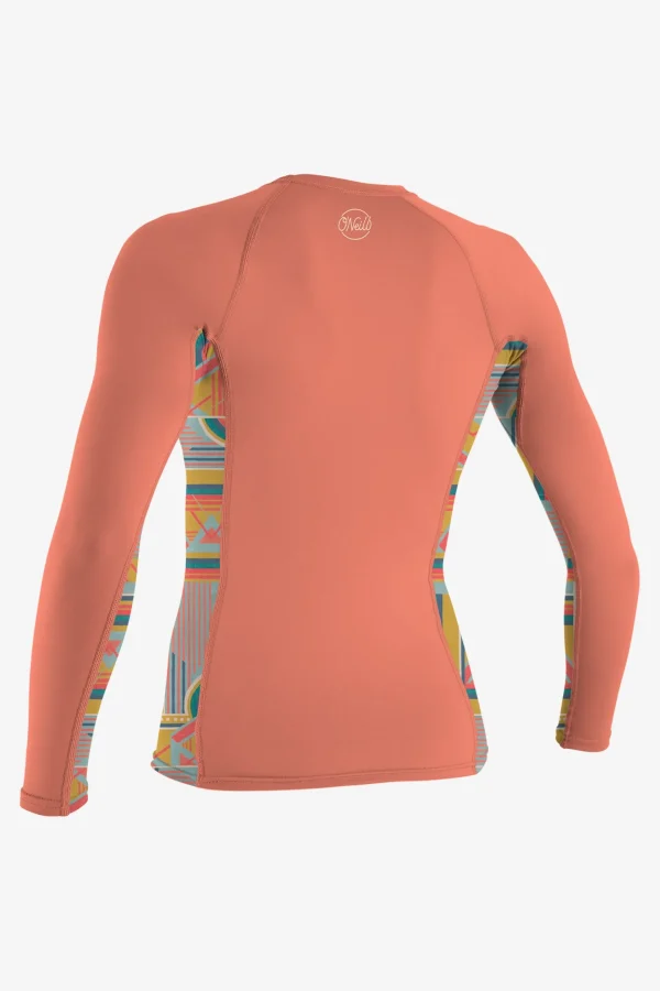 O’Neill Uv Protection Rash Guards^WOMEN'S PRINT L/S RASH GUARD CORAL GEO