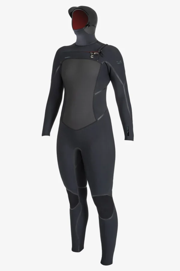 O’Neill Full Suits^WOMEN'S PSYCHO TECH 5/4+MM CHEST ZIP FULL WETSUIT W/ HOOD BLK/BLK