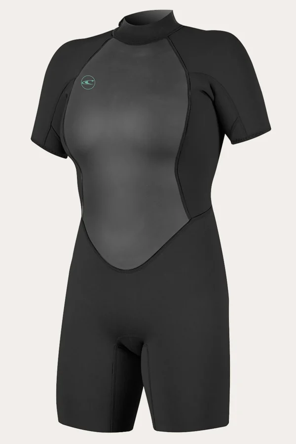 O’Neill Spring Suits^WOMEN'S REACTOR-2 2MM BACK ZIP S/S SPRING WETSUIT BLK/BLK