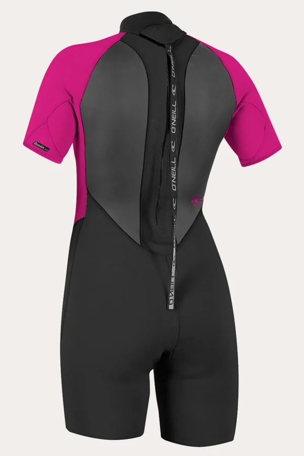 O’Neill Spring Suits^WOMEN'S REACTOR-2 2MM BACK ZIP S/S SPRING WETSUIT BLK/BERRY