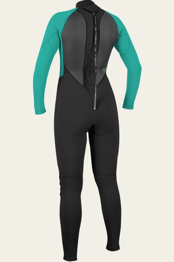 O’Neill Full Suits^WOMEN'S REACTOR-2 3/2MM BACK ZIP FULL WETSUIT BLK/LIGHT AQUA