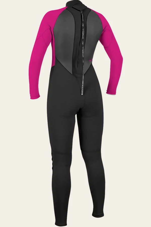 O’Neill Full Suits^WOMEN'S REACTOR-2 3/2MM BACK ZIP FULL WETSUIT BLK/BERRY