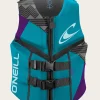 O’Neill Wake-Waterski Vests^WOMEN'S REACTOR USCG VEST TRQ/UV/GRP