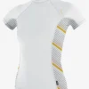 O’Neill Uv Protection Rash Guards^WOMEN'S SIDE PRINT S/S RASH GUARD WHT/MIKA