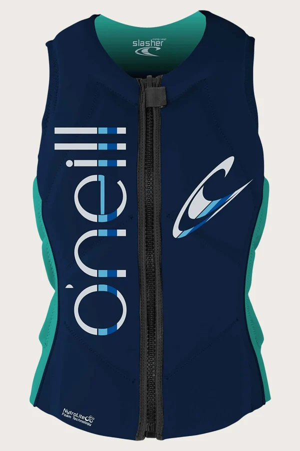 O’Neill Wake-Waterski Vests^WOMEN'S SLASHER COMP VEST ABS/LTAQUA