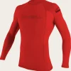 O’Neill Uv-Sun-Protection Rash Guards | Uv-Sun-Protection Rash Guards^YOUTH BASIC SKINS 50+ L/S RASH GUARD RED