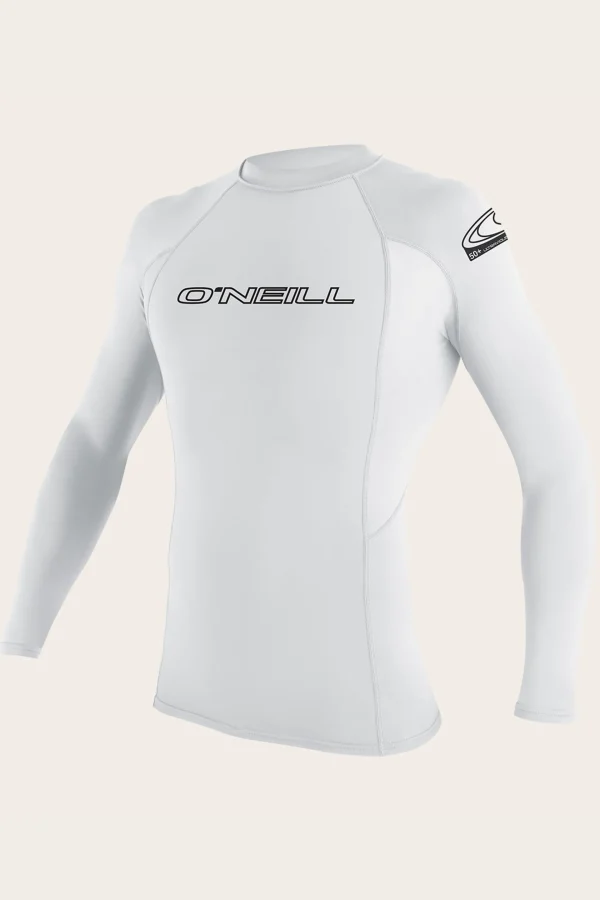 O’Neill Uv-Sun-Protection Rash Guards | Uv-Sun-Protection Rash Guards^YOUTH BASIC SKINS 50+ L/S RASH GUARD WHITE