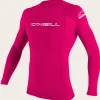 O’Neill Uv-Sun-Protection Rash Guards | Uv-Sun-Protection Rash Guards^YOUTH BASIC SKINS 50+ L/S RASH GUARD WATERMELON