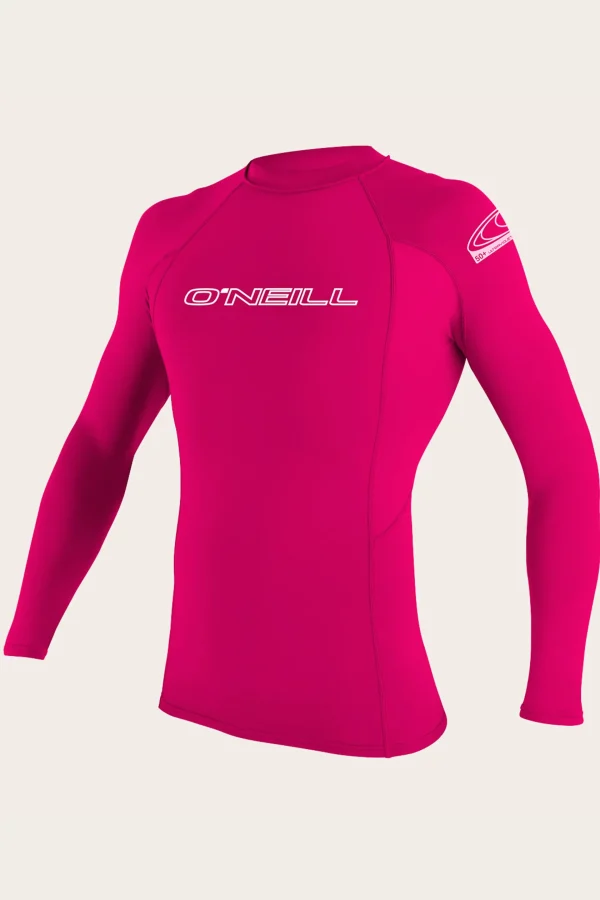 O’Neill Uv-Sun-Protection Rash Guards | Uv-Sun-Protection Rash Guards^YOUTH BASIC SKINS 50+ L/S RASH GUARD WATERMELON