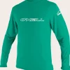 O’Neill Uv-Sun-Protection Rash Guards | Uv-Sun-Protection Rash Guards^YOUTH BASIC SKINS 50+ L/S SUN SHIRT SEAGLASS