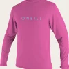 O’Neill Uv-Sun-Protection Rash Guards | Uv-Sun-Protection Rash Guards^YOUTH BASIC SKINS 30+ L/S SUN SHIRT FOX PINK