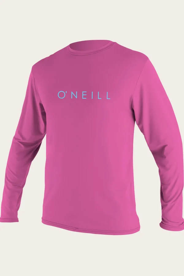 O’Neill Uv-Sun-Protection Rash Guards | Uv-Sun-Protection Rash Guards^YOUTH BASIC SKINS 30+ L/S SUN SHIRT FOX PINK