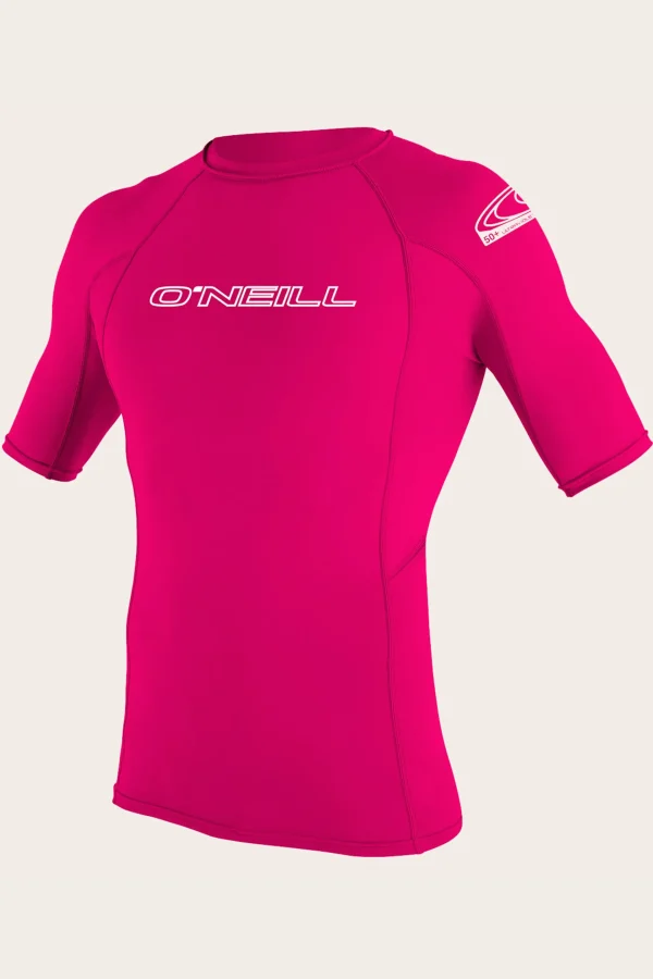 O’Neill Uv-Sun-Protection Rash Guards | Uv-Sun-Protection Rash Guards^YOUTH BASIC SKINS 50+ S/S RASH GUARD WATERMELON