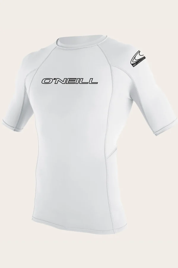 O’Neill Uv-Sun-Protection Rash Guards | Uv-Sun-Protection Rash Guards^YOUTH BASIC SKINS 50+ S/S RASH GUARD WHITE