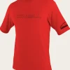 O’Neill Uv-Sun-Protection Rash Guards | Uv-Sun-Protection Rash Guards^YOUTH BASIC SKINS 50+ S/S SUN SHIRT RED