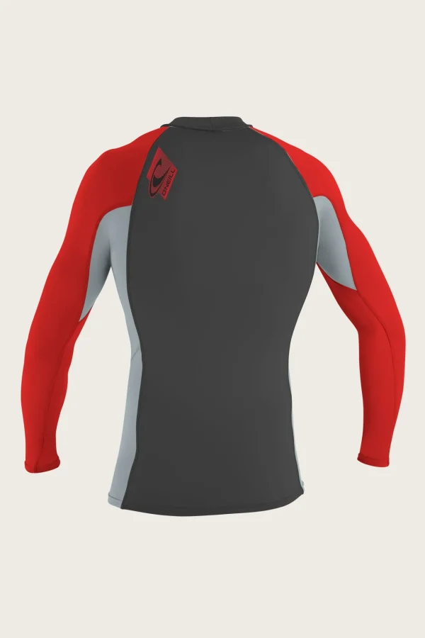 O’Neill Uv-Sun-Protection Rash Guards | Uv-Sun-Protection Rash Guards^YOUTH PREMIUM SKINS L/S RASH GUARD RVN/GRY/RD